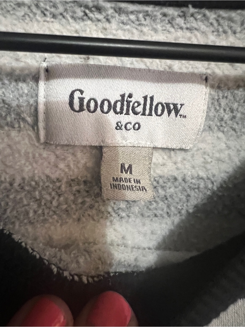 Goodfellow & Co Black and White Striped Crewneck Sweatshirt - Picture 3 of 6